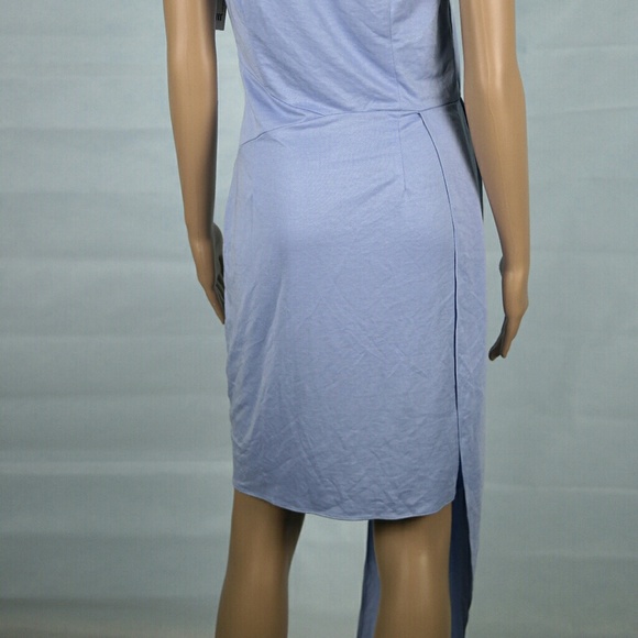NWT Macy's light blue purple wrap style dress - Picture 5 of 6